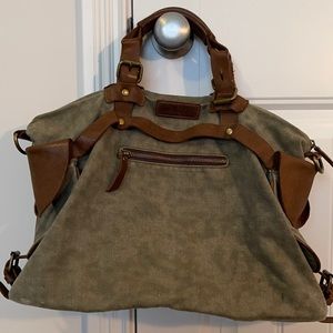 Bed Stu Canvas and Leather Handbag